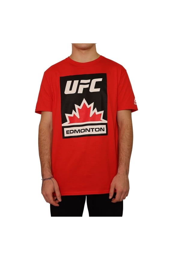 Mens UFC Edmonton Graphic T-Shirt, Red, Small