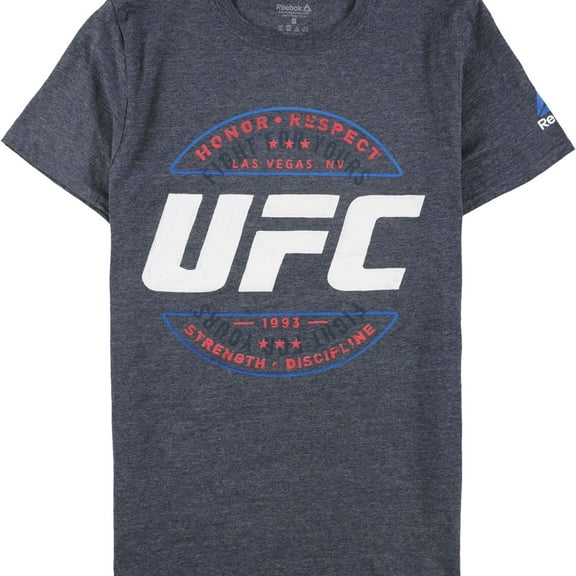 Reebok Mens UFC Las Vegas Graphic T-Shirt, Blue, Small