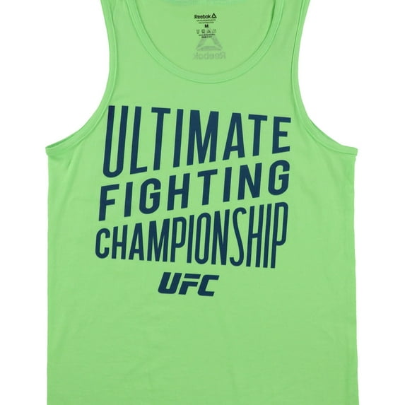 Reebok Mens Ultimate Fighting Championship Tank Top, Green, Large
