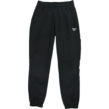 Reebok Mens Unisex Big Vector Logo Athletic Track Pants, Black, Medium