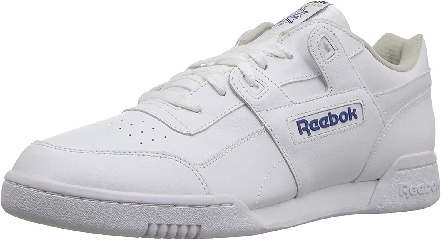 Reebok Mens Workout Plus Sneaker 12.5 White/Royal - Walmart.com