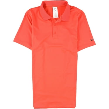 Reebok Mens Workout Ready Polo Shirt, Orange, Small