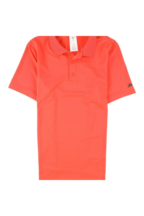Mens Workout Ready Polo Shirt, Orange, Small