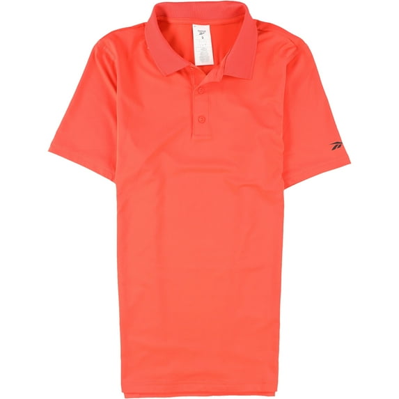Reebok Mens Workout Ready Polo Shirt, Orange, X-Large
