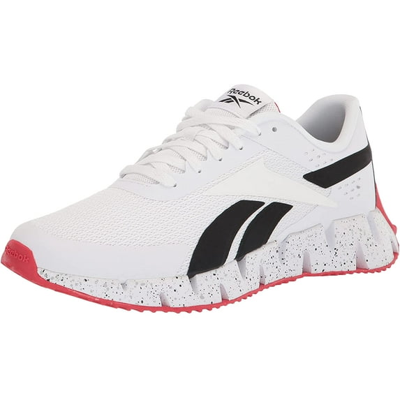 Reebok Mens Zig Dynamica 2.0 Sneaker 11 White/Black/Vector Red