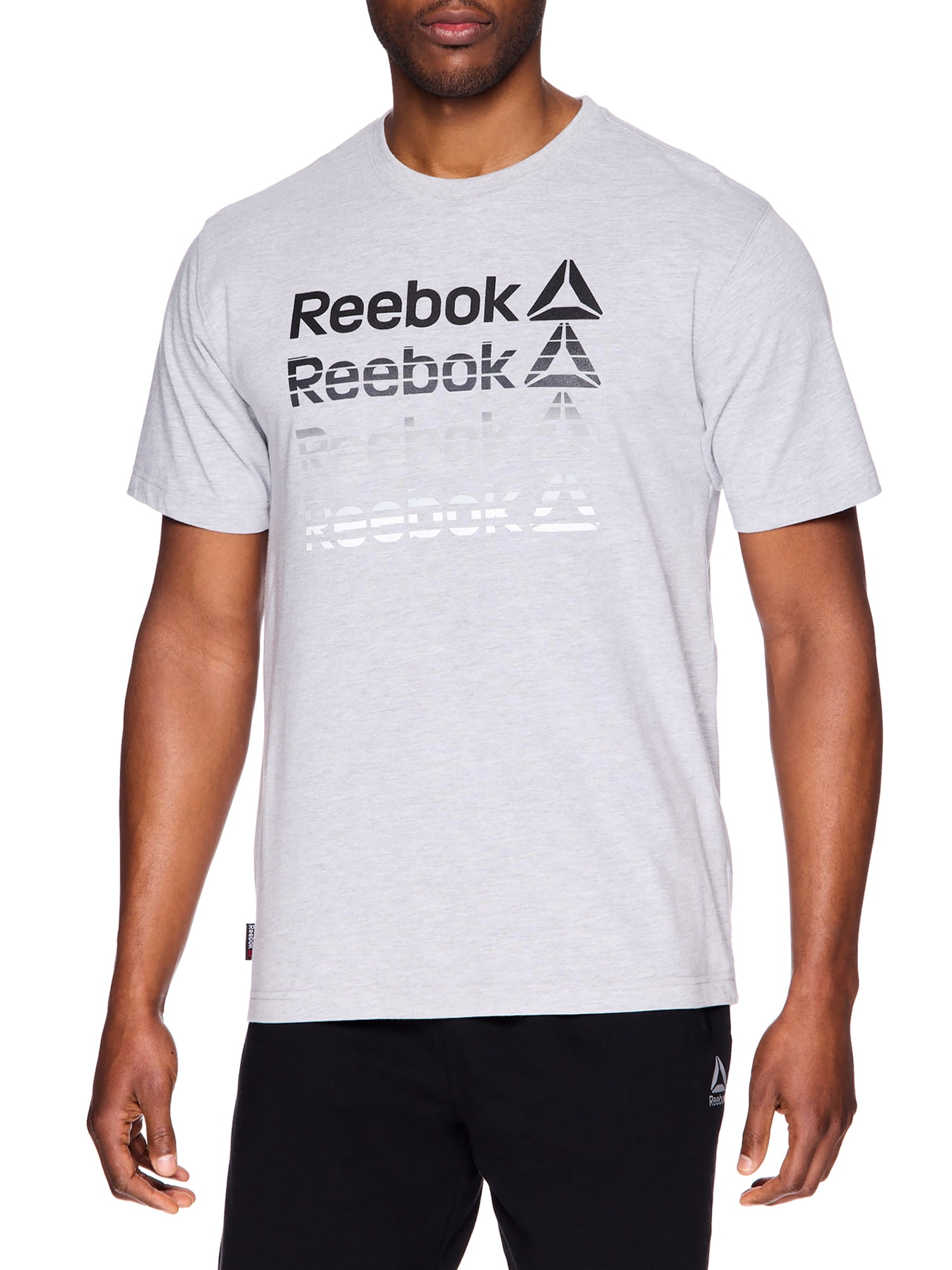 Reebok Mens and Big Mens Active Delta Fade Graphic Tee, up to Size 3XL