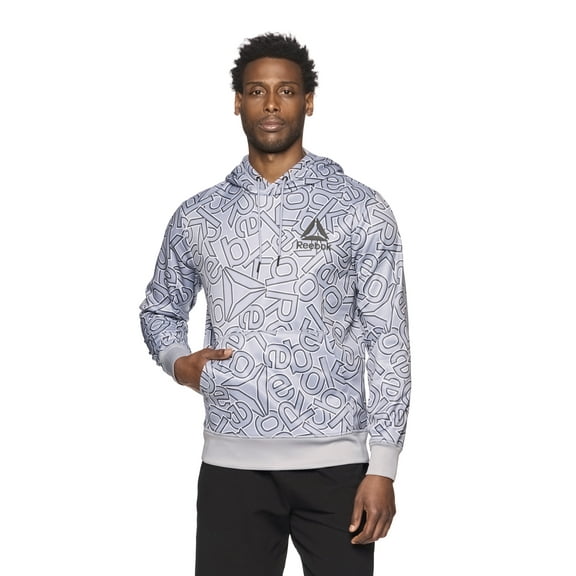 Reebok Mens and Big Mens All Over Print Hoodie, up to Sizes 3XL