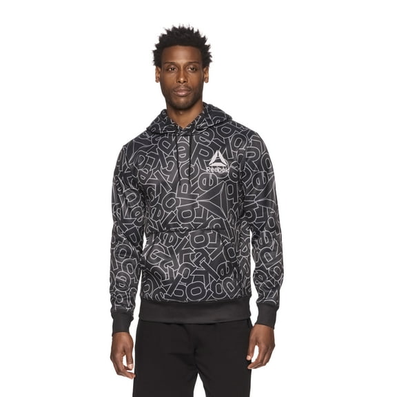 Reebok Mens and Big Mens All Over Print Hoodie, up to Sizes 3XL