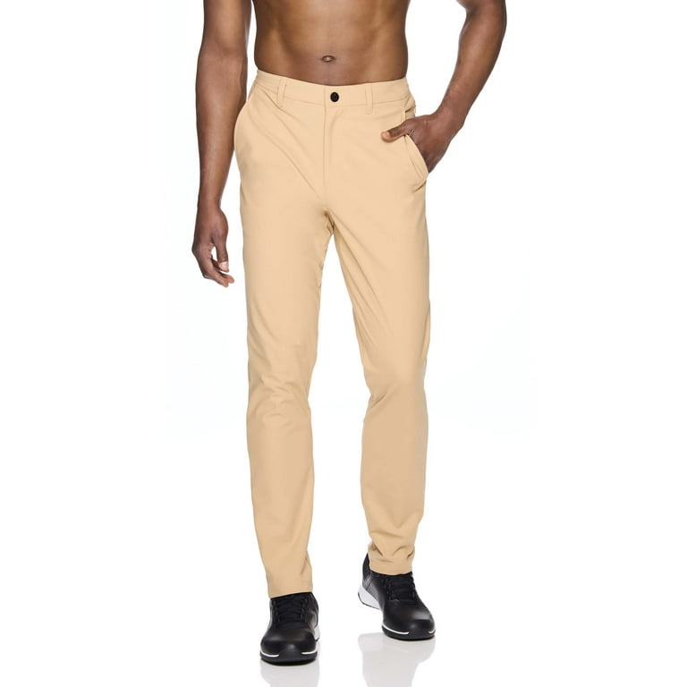 ★Reebok★ Essential Warmup Pants Beige Performance Golf Trousers - Reebok