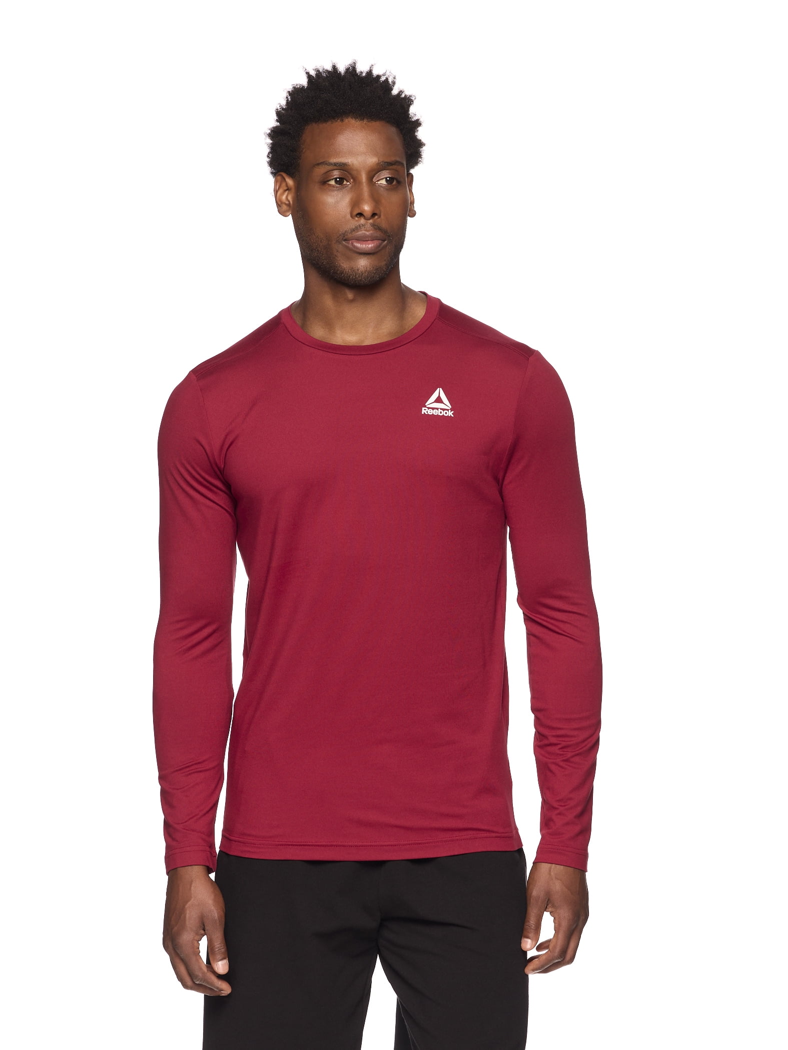 Reebok Mens and Big Mens Delta Core Long Sleeve Top Sizes S 3xl Men s Size Small Red