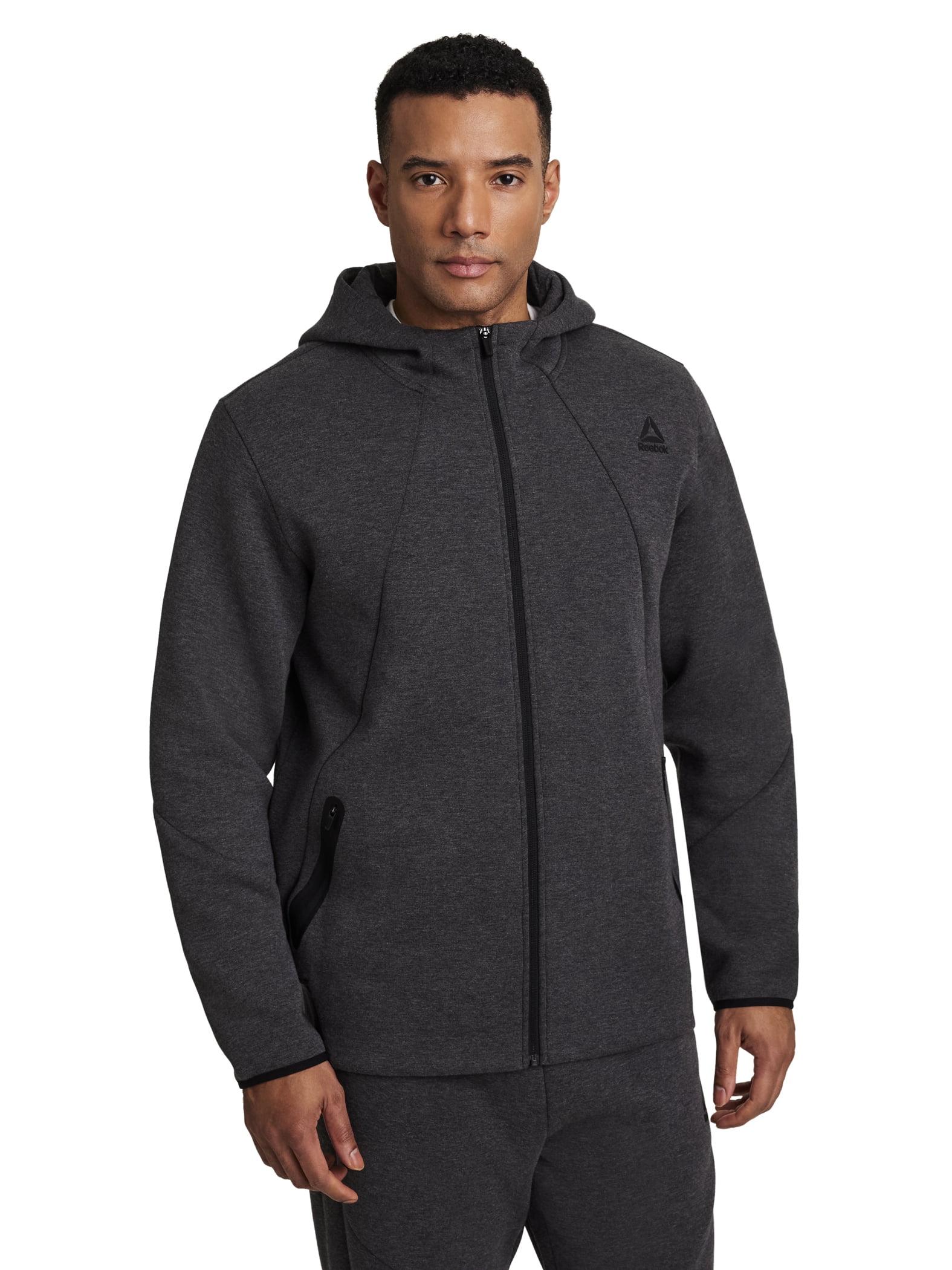 Reebok Men's and Big Men's Momentum Fleece Full Zip Hoodie, Sizes XS-5XL