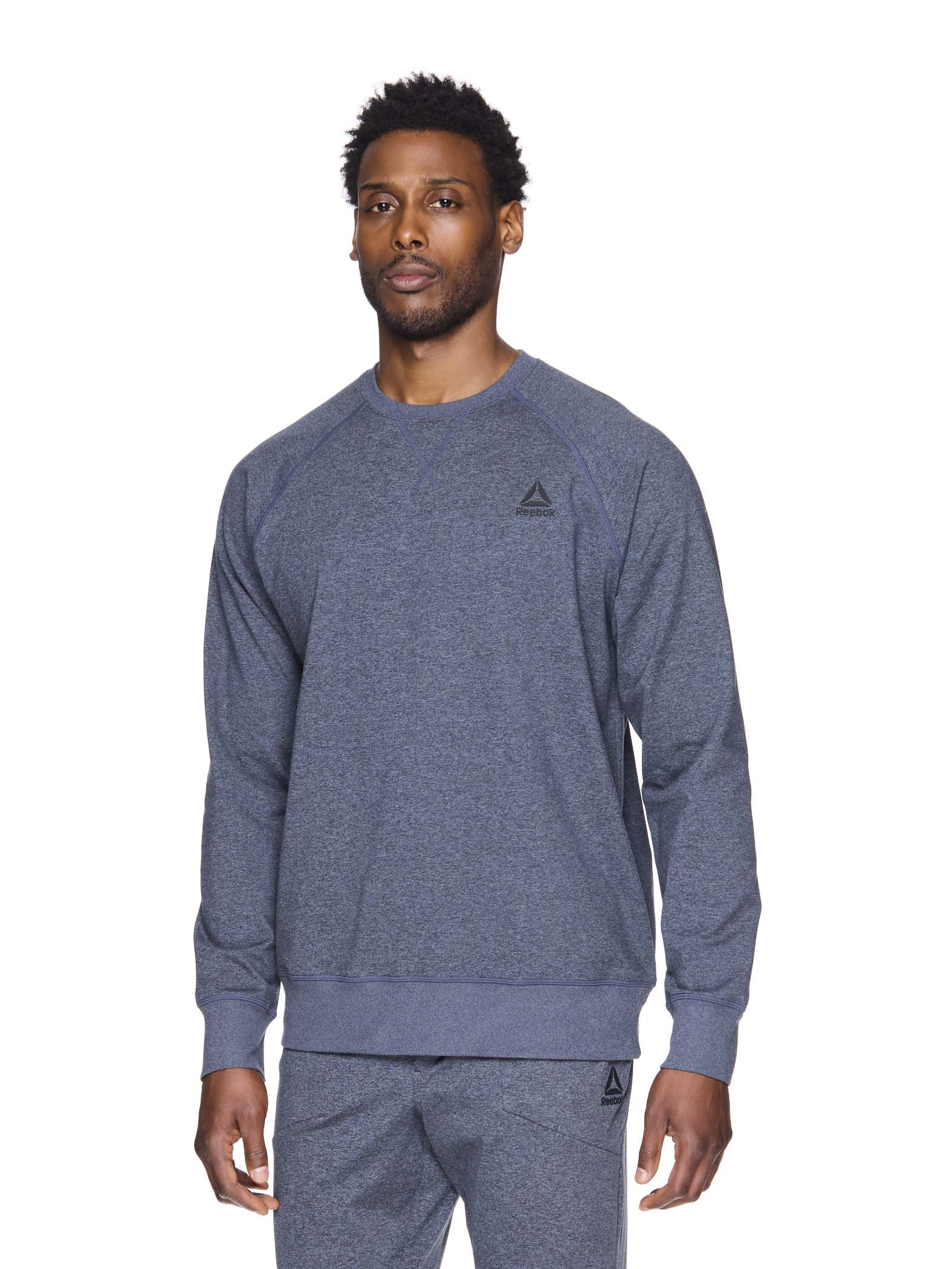 Reebok Mens and Big Mens Off the Grid Fleece Crewneck Sweatshirt, up to Sizes 3XL
