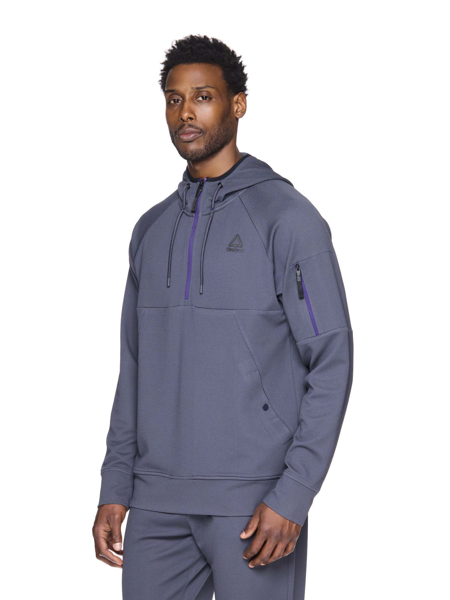 Reebok Mens and Big Mens Pathfinder Half Zip Hoodie , up to Sizes 3XL