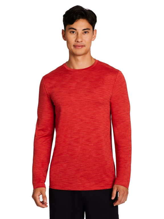 Mens and Big Mens Stride Performance Long Sleeve Shirt, Sizes XS-5XL