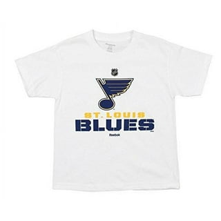 St Louis Blues Hockey Shirt Adult XL Top Comic Book Style Font Blue Tee Top  H206