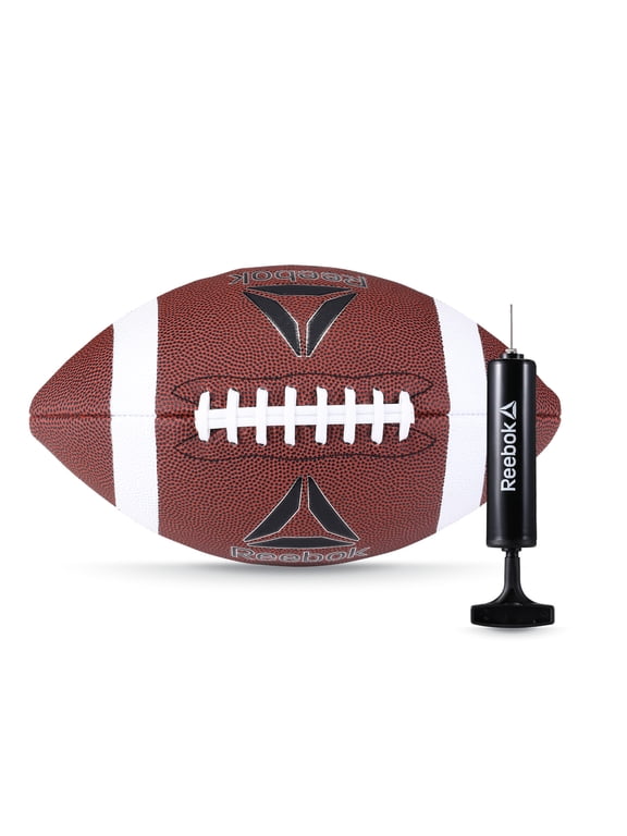 Official Size Football with Inflatable Pump, Durable Synthetic Leather Build for Outdoor Play