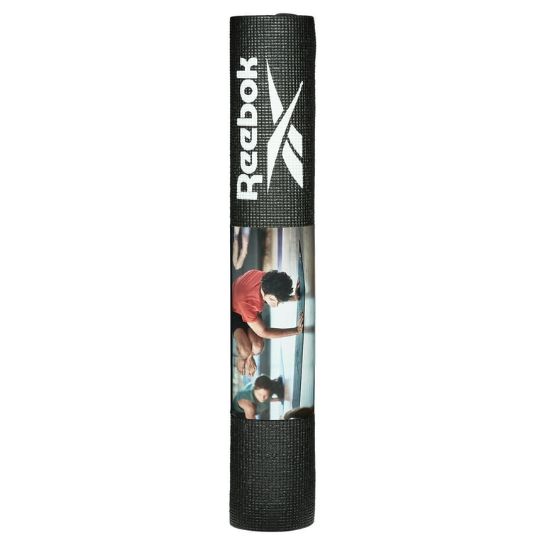 Reebok PVC Yoga Mat, 4mm Thickness, Black - Main Image