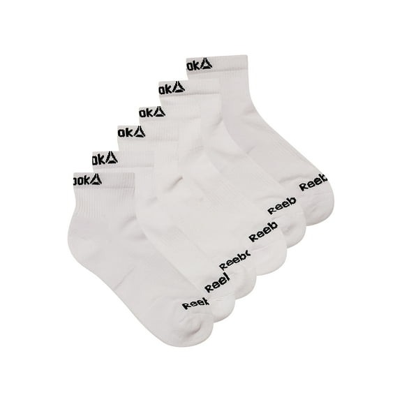 Reebok Performance Cotton Targeted Cushion Ankle Socks, 6-Pack