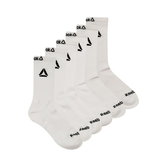 Reebok Performance Cotton Targeted Cushion Crew Socks, 6-Pack