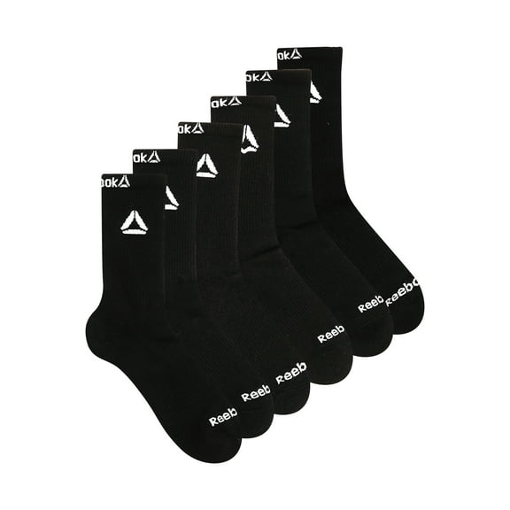 Reebok Performance Cotton Targeted Cushion Crew Socks, 6-Pack