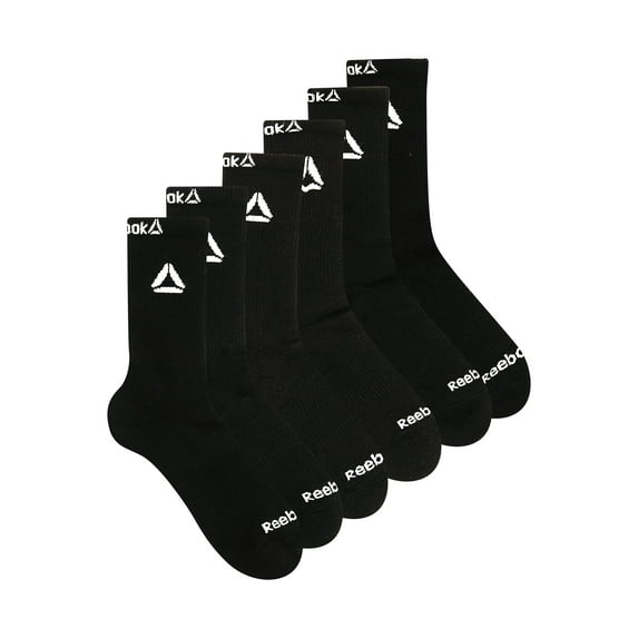 Reebok Performance Cotton Targeted Cushion Crew Socks, 6-Pack