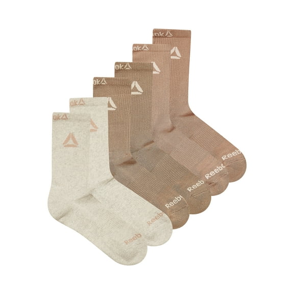 Reebok Performance Cotton Targeted Cushion Crew Socks, 6-Pack