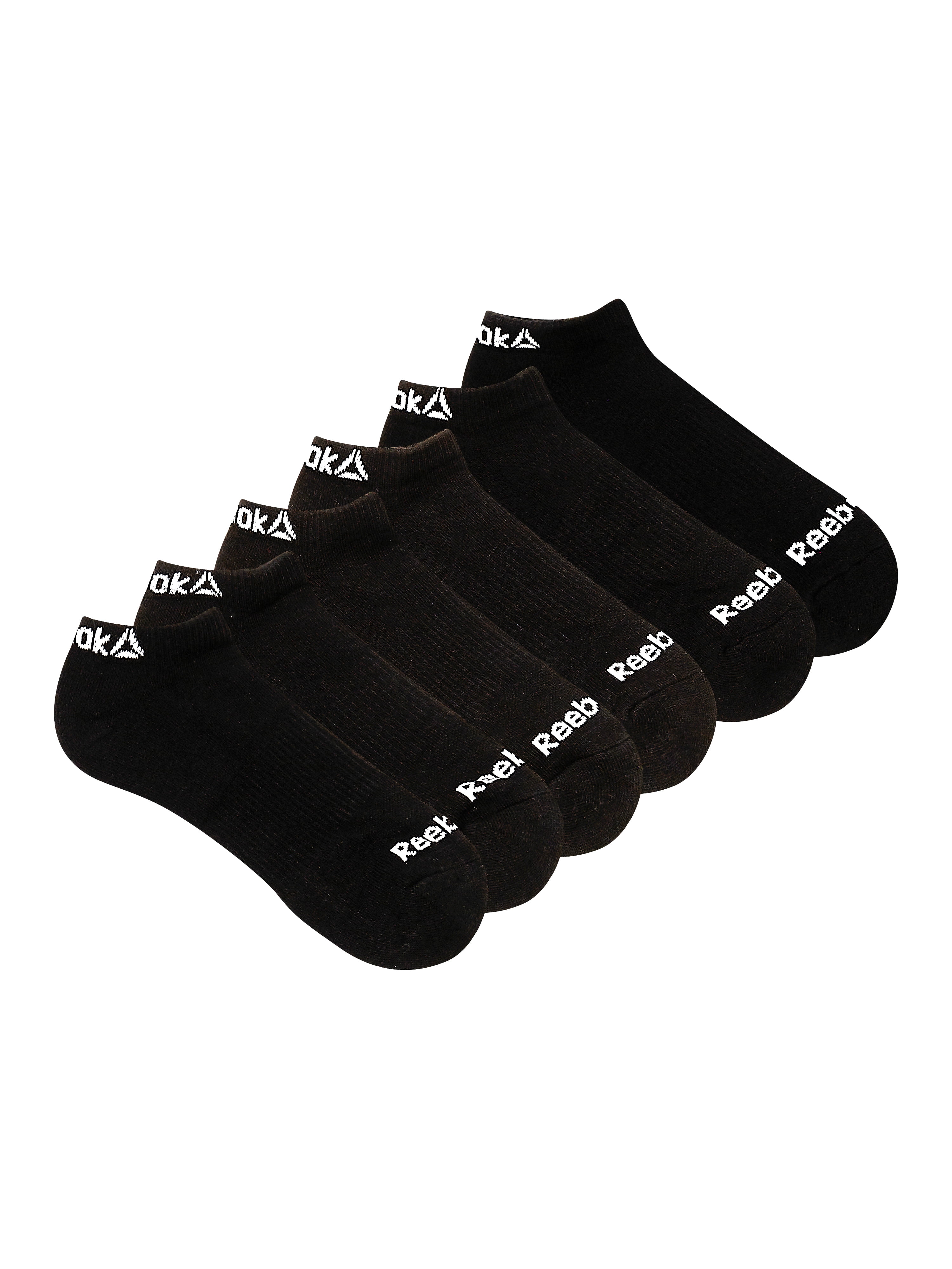 Reebok Performance Cotton Targeted Cushion No Show Socks, 6-Pack