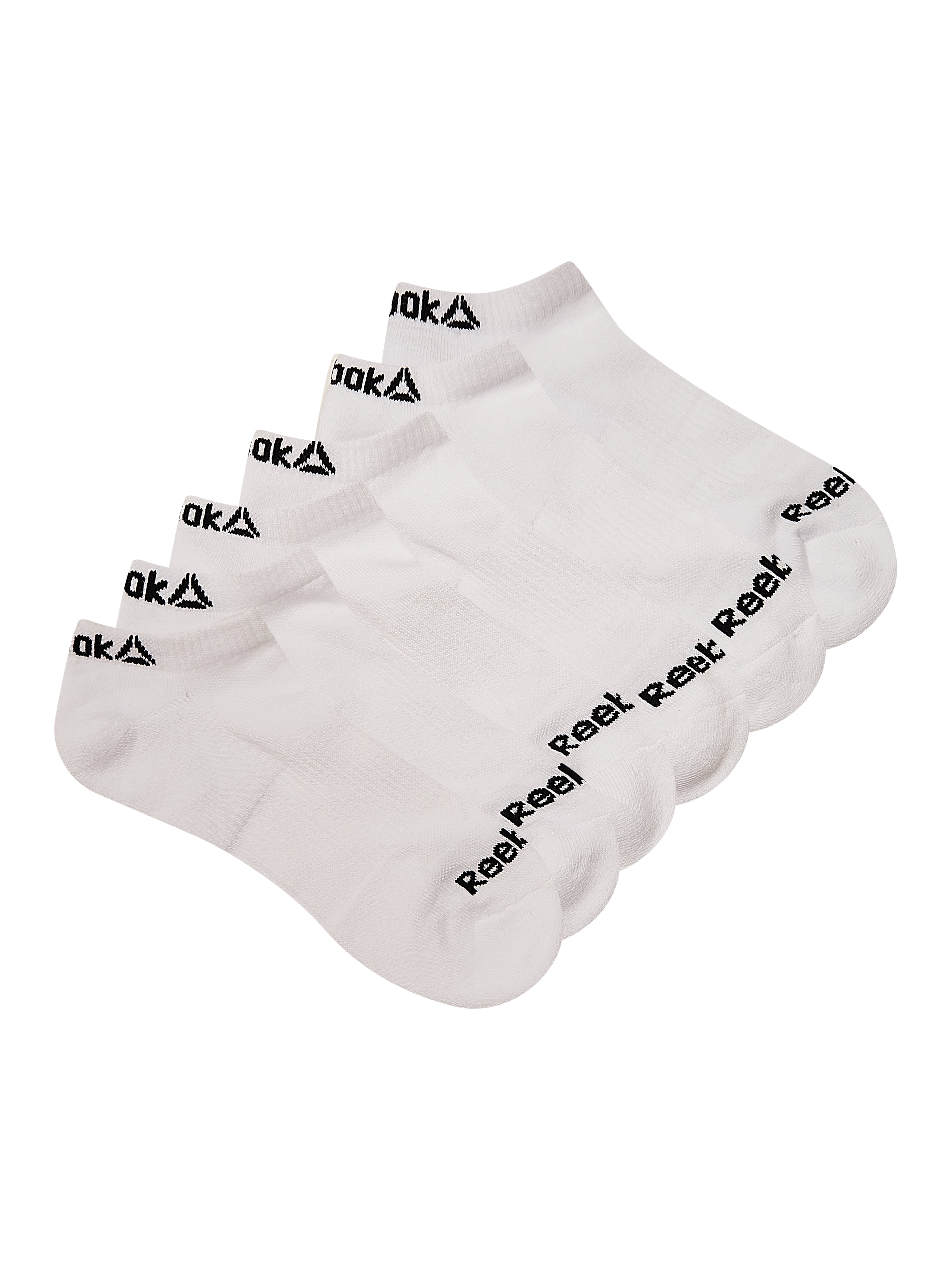 Reebok Performance Cotton Targeted Cushion No Show Socks, 6-Pack