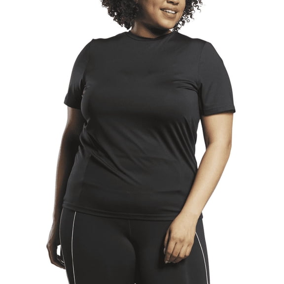 Reebok Plus Size Identity Training Speedwick T-Shirt, Black, 3X