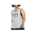 thumbnail image 1 of Reebok Plus Size Workout Ready Supremium Big Logo Tank Top Light Grey Heather 3X, 1 of 1
