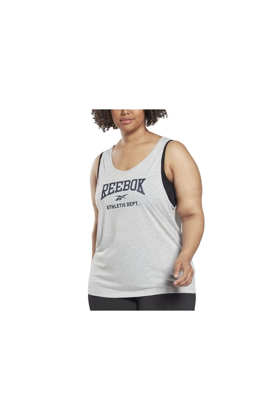 Plus Size Workout Ready Supremium Big Logo Tank Top Light Grey Heather 4X