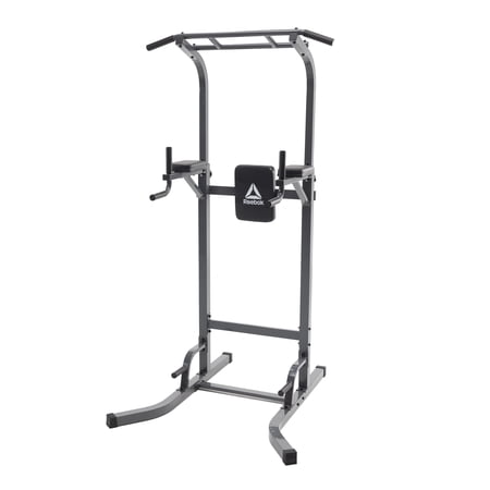 Reebok Power Tower – Home Gym for Pull-Ups, Dips & Core, 330 lb Capacity Heavy-Duty Steel