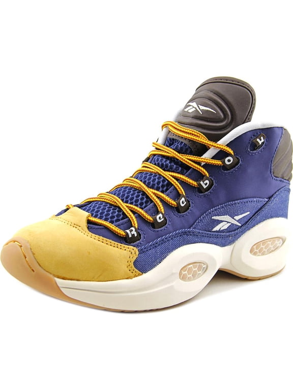 Question Mid Round Toe Leather Basketball Shoe
