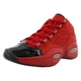 thumbnail image 1 of Reebok Question Mid Boys Shoes Size 5, Color: Black/Scarlet/Gold Metallic, 1 of 3