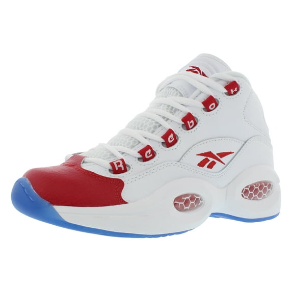 Reebok Question Mid Junior Big Kids' Shoes White/Pearlized Red j98948