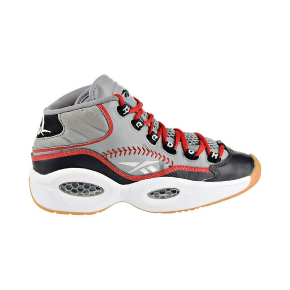 Reebok Question Mid Practice Big Kids' Shoes Grey/Black/White/Scarlet v70407