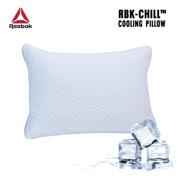 Reebok RBK Chill Cooling Pillows, Set of 2 King, 20 in x 36 in, Down Alternative with Recycled Fiber Fill King White