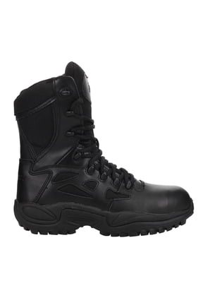 Men's Reebok 8" Stealth Composite Toe Side-Zip Tactical Boots Black 4 2E (Wide)