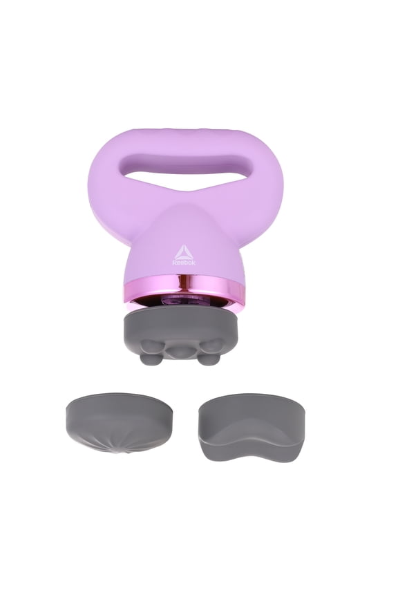 Deep-Rolling Shiatsu Massager, 4 Intensity Levels, 3 Massage Heads, Comfort Grip, Pink, Relieves Muscle Tension, Promotes Relaxation