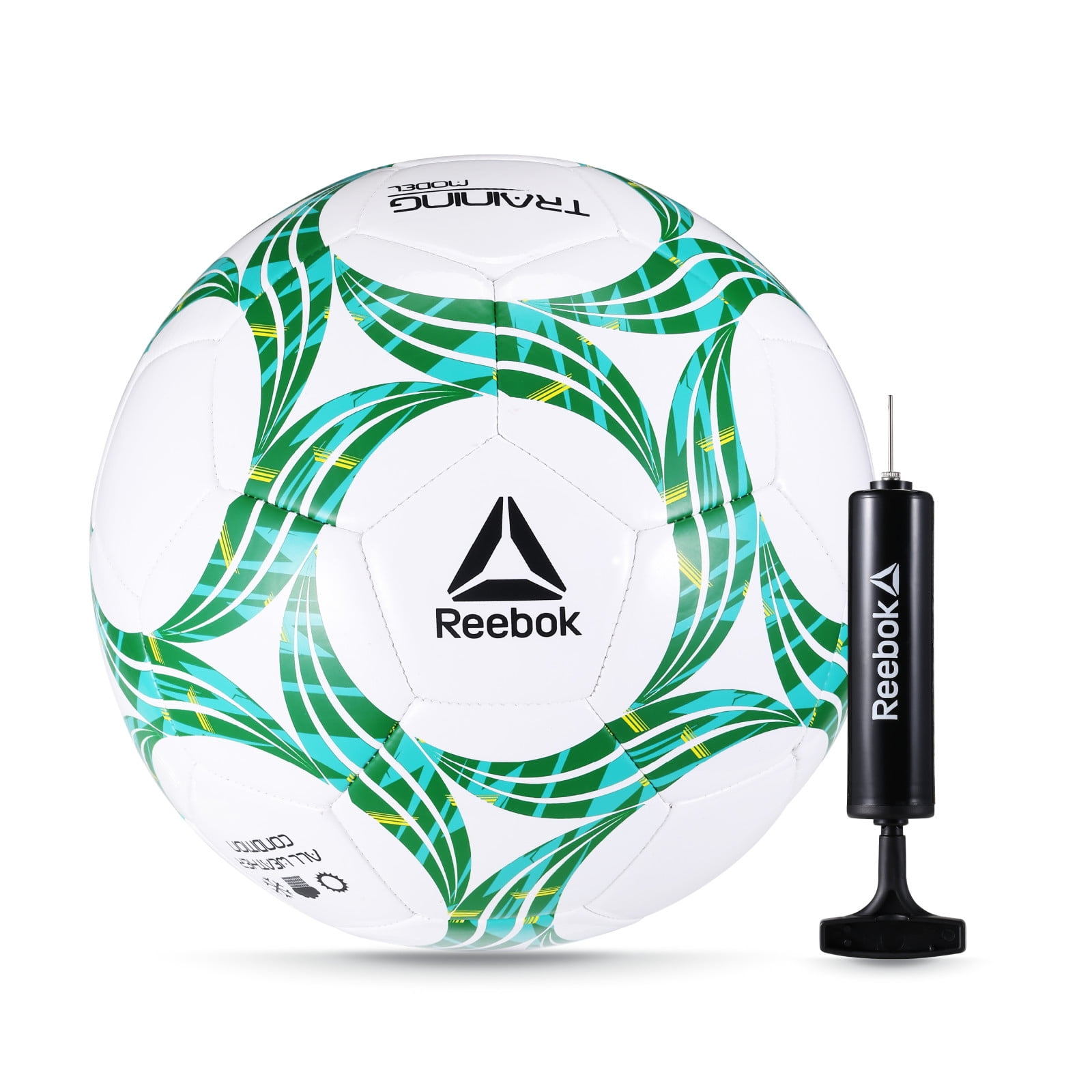 Reebok Size 5 Soccer Ball with Inflatable Pump – Durable Training & Match Ball for Kids & Adults, Football, Outdoor Sports, Soccer Gear
