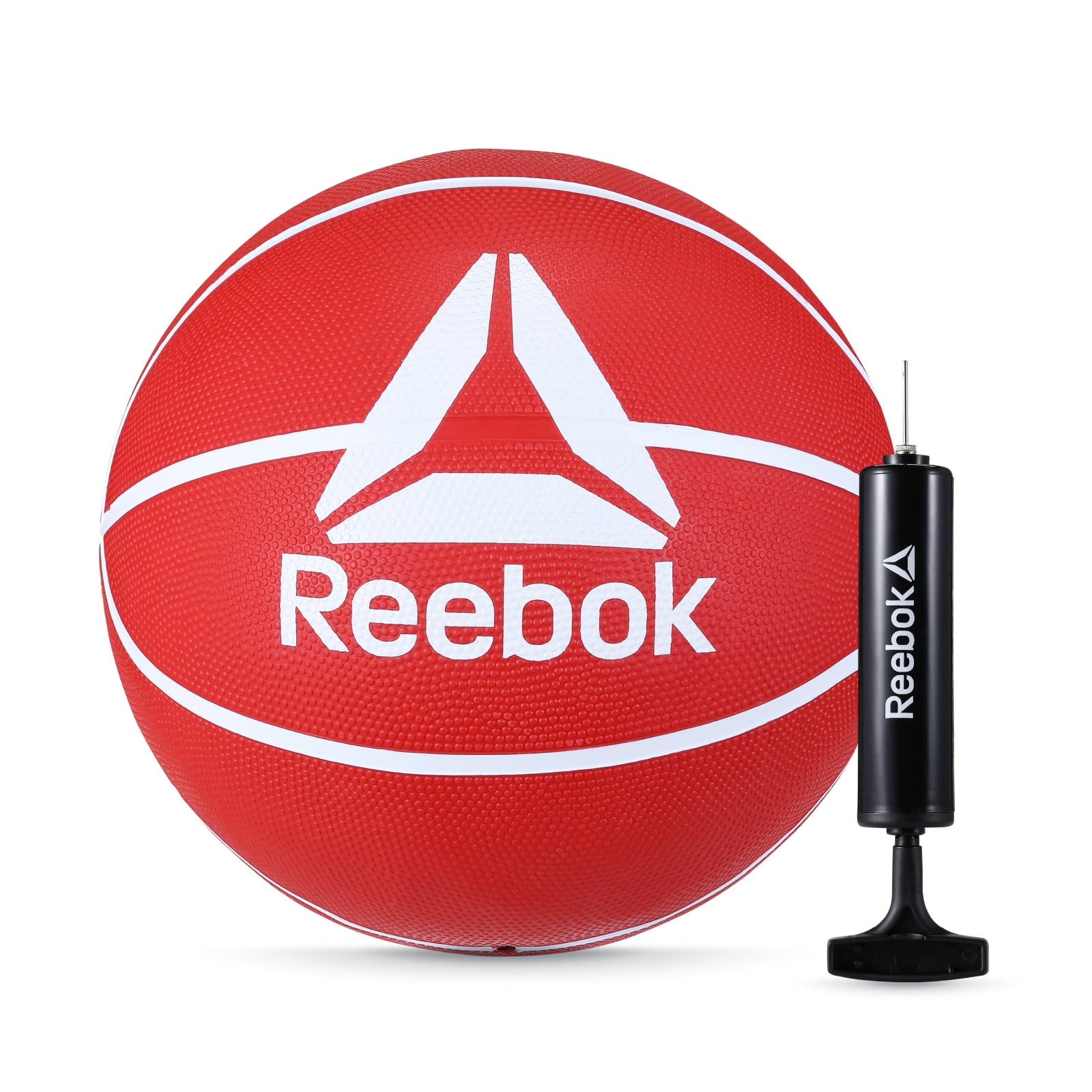 Reebok Size 6 Basketball with inflatable Pump - Durable Rubber Basketball for Indoor & Outdoor Play, Red – Official Size 6 Basketball for Adults and Teens