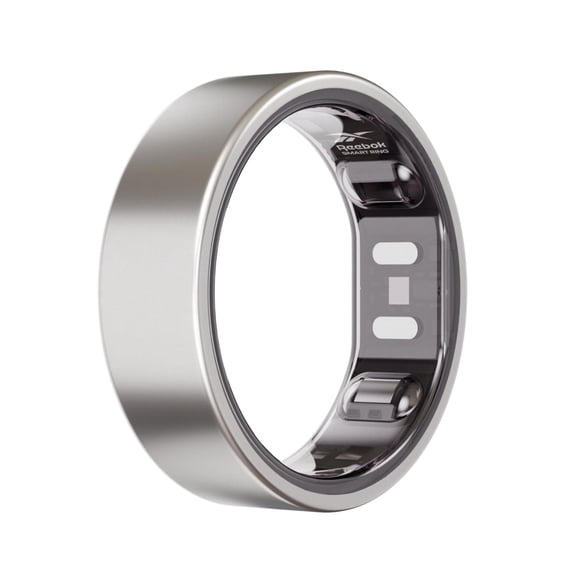 Reebok Smart Ring for Women or Men - Matte Silver, Size 14 Fitness Ring - The Next Generation of Wearable Technology - Fitness and Sleep Tracker