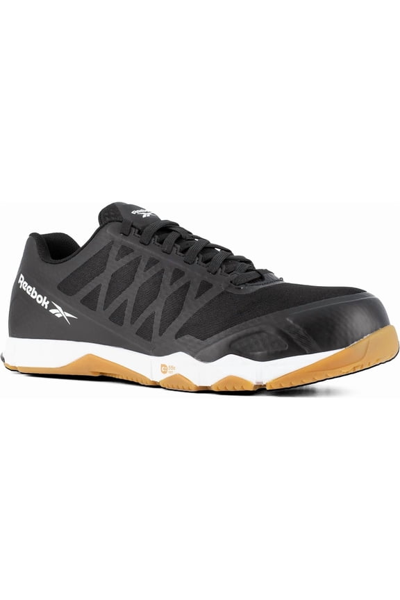 Speed TR Work Athletic Work Shoe Composite Toe Slip Resistant Black/Gum Wide Men's Size 9