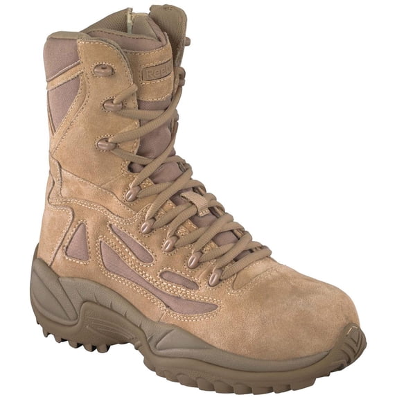 Reebok Work Duty Mens Rapid Response RB RB8874 8 Tactical Boot 10.5 Wide Tan
