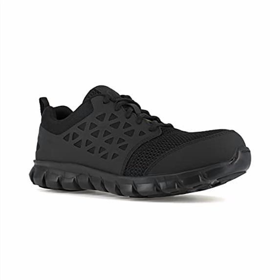 Reebok Sublite Cushion Work Men's CSA Composite Toe Static-Dissipative Puncture-Resistant Athletic Work Shoe Black