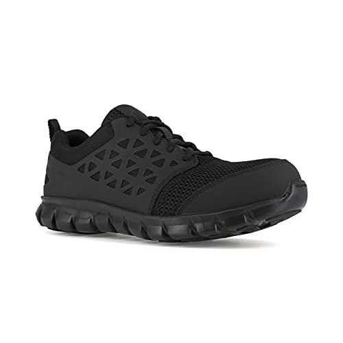 Reebok Sublite Cushion Work Men's CSA Composite Toe Static-Dissipative Puncture-Resistant Athletic Work Shoe Black
