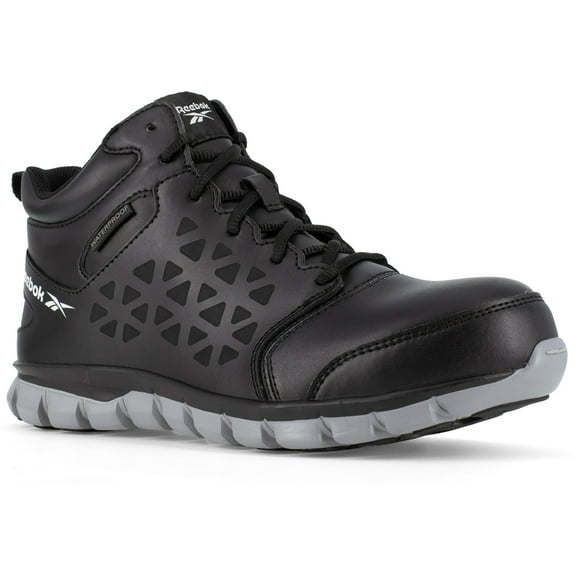 Reebok Sublite Cushion Work Men's Composite Toe Electrical Hazard Waterproof Mid-Cut Athletic Shoe