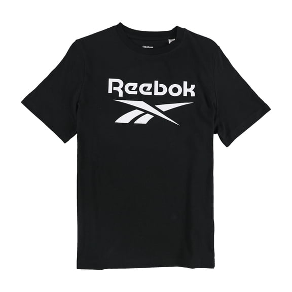 Reebok Womens Logo Graphic T-Shirt, Black, X-Small