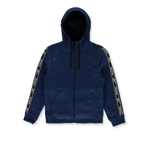 Reebok Tape Sleeve Zip Hoodie - royal heather, l (Big Boys)