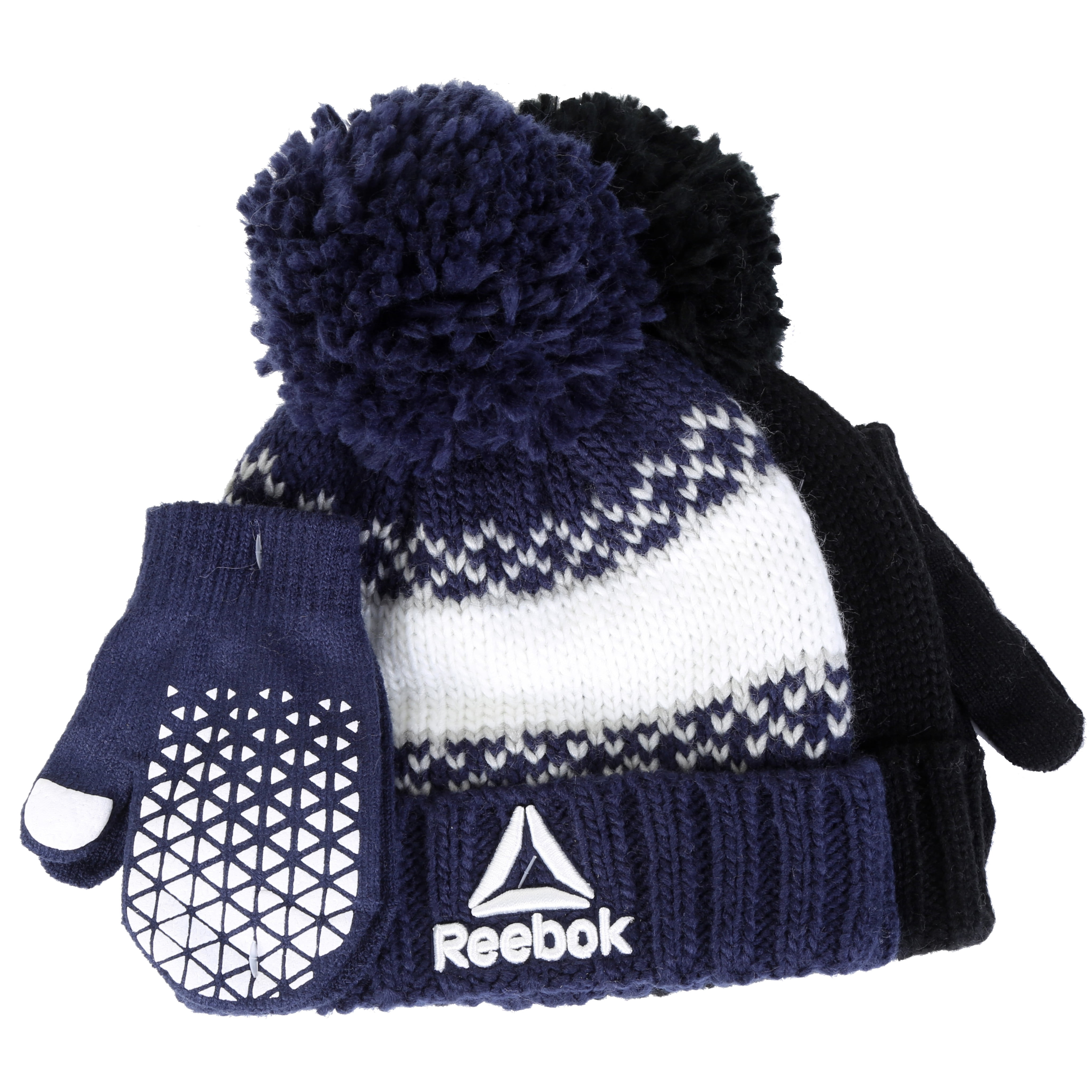 Reebok Toddler Beanie and Mitten Sets, 2- Pack, 6- Piece